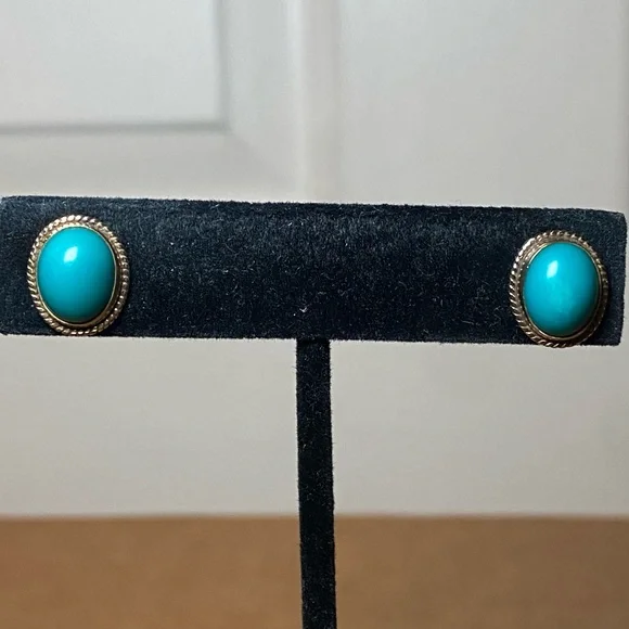 Vintage 14K Turquoise Stud Earrings